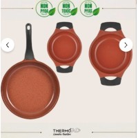 Thermoad Tava Sahan Trio Set Flora Serisi 3 Parça Red Diamond